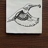 Tegeltje wit - IJsvogel fineliner