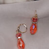 Unieke oorbellen: Blauw/Geel/Rood: Handgemaakt met glazen kralen