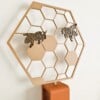 Wanddecoratie hexagoon met Bijen