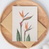 A6 wenskaart dubbel op duurzaam eco-vezelpapier met craft envelop - oranje Bird of Paradise