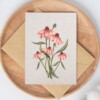 A6 wenskaart dubbel op duurzaam eco-vezelpapier met craft envelop - roze Echinacea