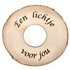 Berken kandelaar met tekst 
