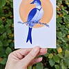 Chinese Bird A6 Kaart, Vogel Aquarel Print