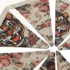 Decoratieset Vlaggenlijn + Vaantje | Tijger / Bloemenprint