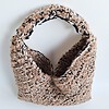 Gehaakte fluffy tas | bruin gemêleerd