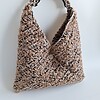 Gehaakte fluffy tas | bruin gemêleerd