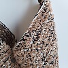 Gehaakte fluffy tas | bruin gemêleerd
