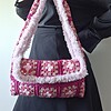 Gehaakte granny square tas | Roze