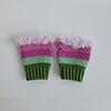 Gehaakte handschoenen - gehaakte vingerloze handschoenen | Groen, mintgroen, lavendel, Barbie roze en lila