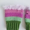 Gehaakte handschoenen - gehaakte vingerloze handschoenen | Groen, mintgroen, lavendel, Barbie roze en lila