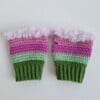 Gehaakte handschoenen - gehaakte vingerloze handschoenen | Groen, mintgroen, lavendel, Barbie roze en lila