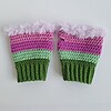Gehaakte handschoenen - gehaakte vingerloze handschoenen | Groen, mintgroen, lavendel, Barbie roze en lila