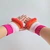 Gehaakte handschoenen - gehaakte vingerloze handschoenen | Lesbische Pride vlag