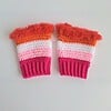 Gehaakte handschoenen - gehaakte vingerloze handschoenen | Lesbische Pride vlag