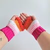 Gehaakte handschoenen - gehaakte vingerloze handschoenen | Lesbische Pride vlag