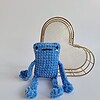 Gehaakte knuffel | Denimblauwe kikker