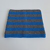 Gehaakte muts | Blauw en donkergrijs