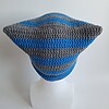 Gehaakte muts | Blauw en donkergrijs