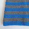 Gehaakte muts | Blauw en donkergrijs