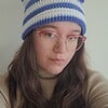 Gehaakte muts | Blauw en wit