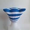 Gehaakte muts | Blauw en wit