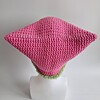 Gehaakte muts met imitatiebont | Barbie roze en groen