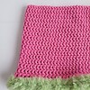 Gehaakte muts met imitatiebont | Barbie roze en groen
