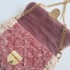 Geweven crossbody tas | Mauve en beige