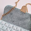 Geweven crossbody tas | Mintgroen en goud
