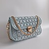 Geweven crossbody tas | Mintgroen en goud