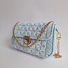 Geweven crossbody tas | Mintgroen en goud