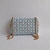 Geweven crossbody tas | Mintgroen en goud