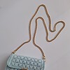 Geweven crossbody tas | Mintgroen en goud