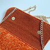 Geweven crossbody tas | Oranje en goud