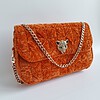 Geweven crossbody tas | Oranje en goud