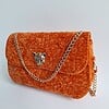 Geweven crossbody tas | Oranje en goud