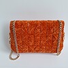 Geweven crossbody tas | Oranje en goud