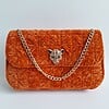 Geweven crossbody tas | Oranje en goud
