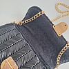Geweven crossbody tas | Zwart en goud