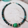 Groen Striped Agate ketting