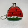 Handmade Watermelon Slice Mini Purse & Keychain