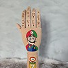 Houten Handje – Nintendo Mario Luigi en vuur bloem