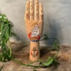 Houten Tattoo Handje – Schip met ondergaande zon en anker