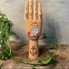 Houten Tattoo Handje – Schip met ondergaande zon en anker