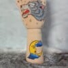 Houten Tattoo Handje – grijze wolf en maan