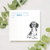 Kerstkaart Beagle – potloodtekening