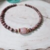 Rhodoniet & Pink Agate Ketting