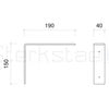 STERKSTAEL Ares Japandi Beige - industriële plankdrager – geschikt voor een plank van 20 to 25 cm – kleur Beige – incl. bevestigingsmateriaal - poedercoating – staal - 1 stuk
