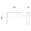 STERKSTAEL Ares Lila Mist - industriële plankdrager – geschikt voor een plank van 20 to 25 cm – kleur paars violet – incl. bevestigingsmateriaal - poedercoating – staal - 1 stuk