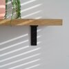 STERKSTAEL Ares Zwart - industriële plankdrager – geschikt voor een plank van 20 to 25 cm – kleur zwart – incl. bevestigingsmateriaal - poedercoating – staal - 1 stuk